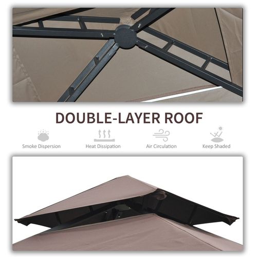 2.5x1.5m BBQ Tent Canopy Patio Outdoor Awning Gazebo Party Sun Shelter