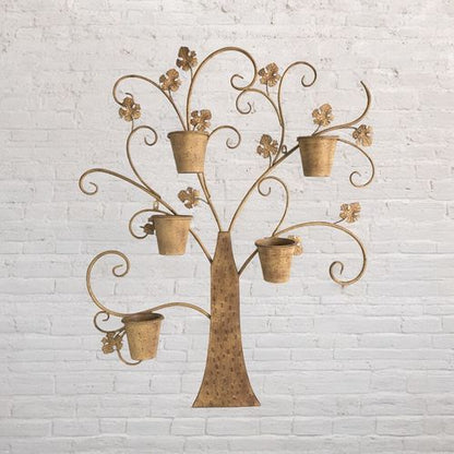 120CM RUSTY TREE DECORATION WALL PLANTER