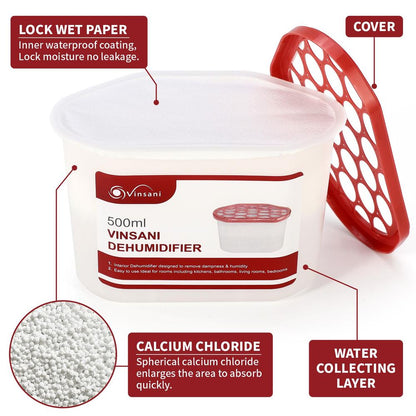 Interior Dehumidifier Household Eliminate Odour Moisture 5 Pack 500ml