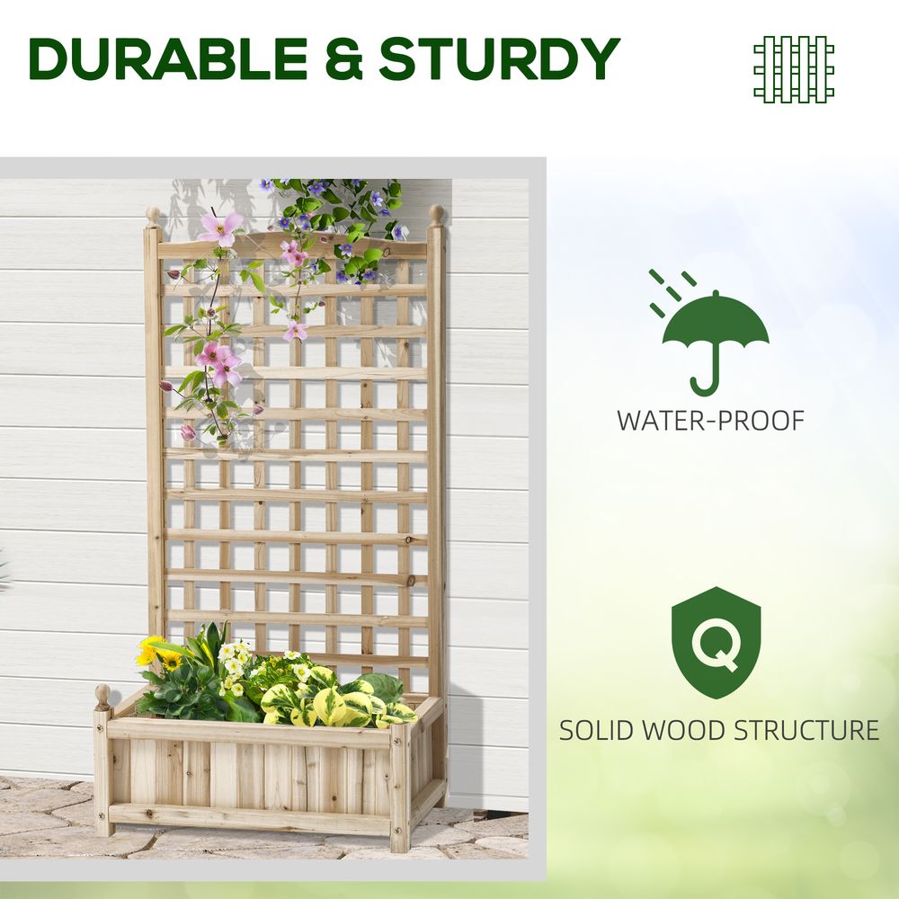 Premium Outsunny Raised Bed with Trellis - Indoor/Outdoor Garden Planters - High-Quality & Versatile