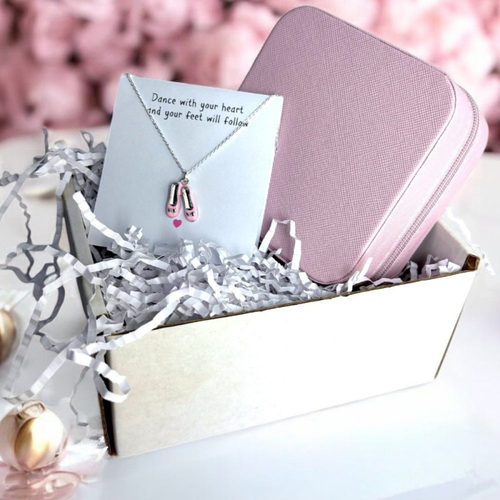 Ballet Shoes Necklace & Jewellery Box Gift Hamper | Girls Birthday | Gift For A Dancer | Dance Gifts | Girls Christmas Present | Gifts UK