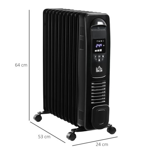 2720W Digital Oil Filled Radiator Portable Electric Heater with LED Display
