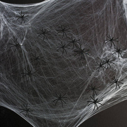 PACK OF 2 Pack of 24 Spooky Black Plastic Spiders 5cm Halloween Party Novelty Decorations