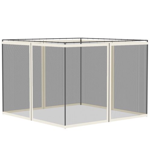 Four-Panel Gazebo Replacement Screen - Durable Polyester Mesh Protection