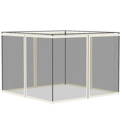 Four-Panel Gazebo Replacement Screen - Durable Polyester Mesh Protection
