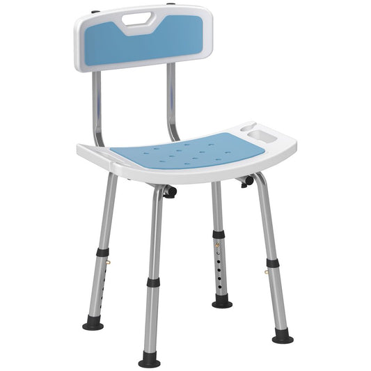 Homcom Shower Stool for Elderly Disabled Adjustable Shower Stool