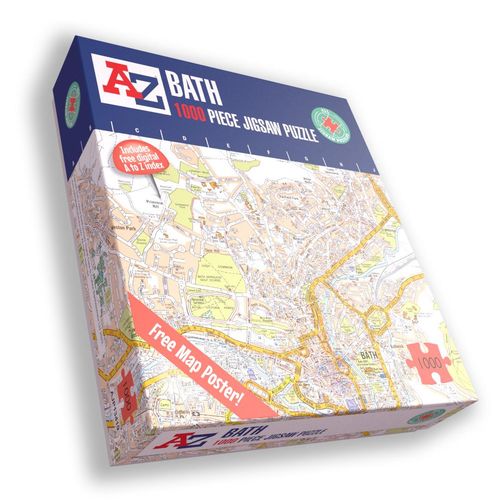 A to Z Map of Bath 1000 Piece Jigsaw Puzzle