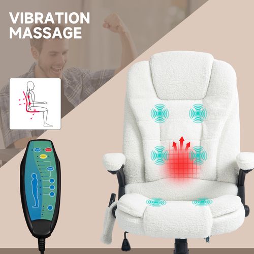 Vinsetto Office Chair w/ Heating Massage Points Relaxing Reclining