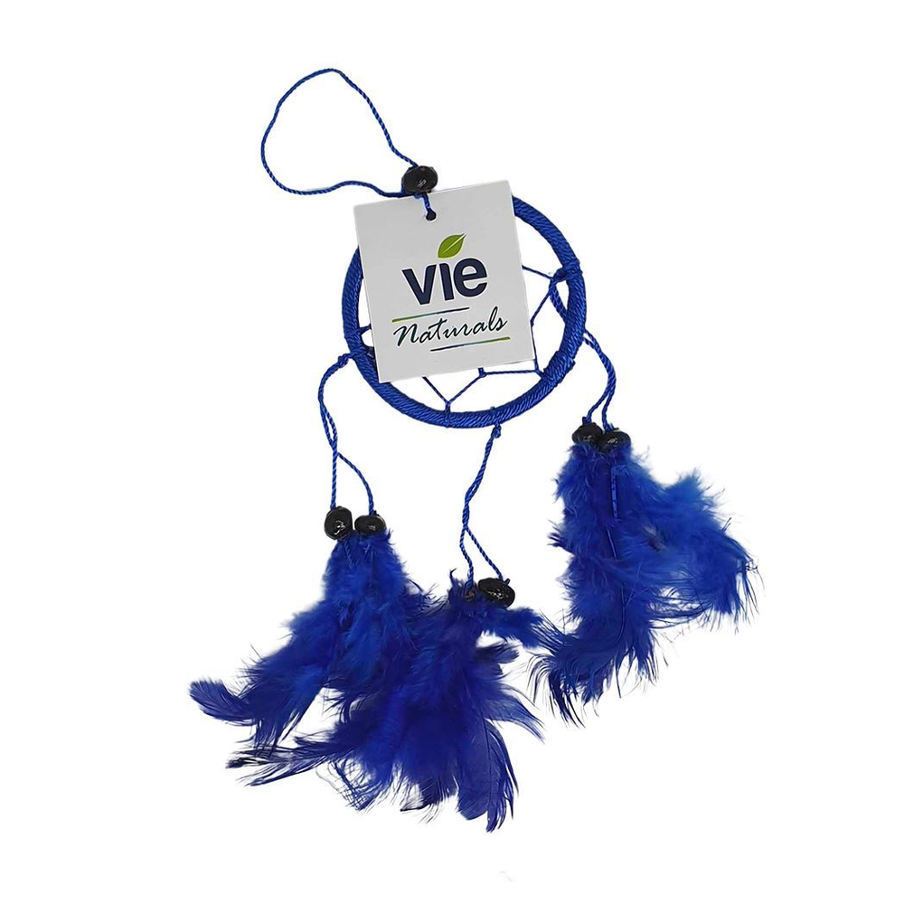 Handcrafted Blue Dream Catcher with 6cm Ring & Bead