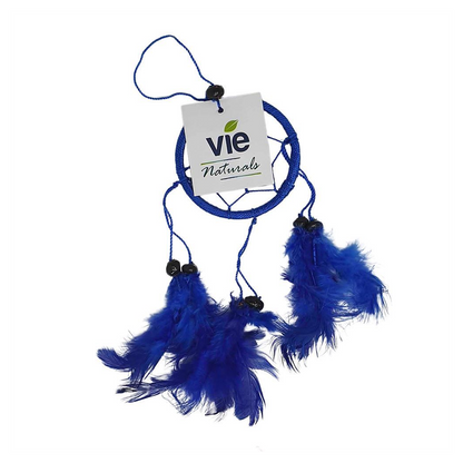 Handcrafted Blue Dream Catcher with 6cm Ring & Bead