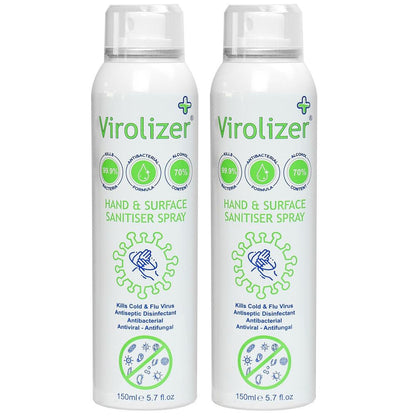 Virolizer Hand & Surface Sanitiser Spray - Kills 99.9% Bacteria - 150ML"