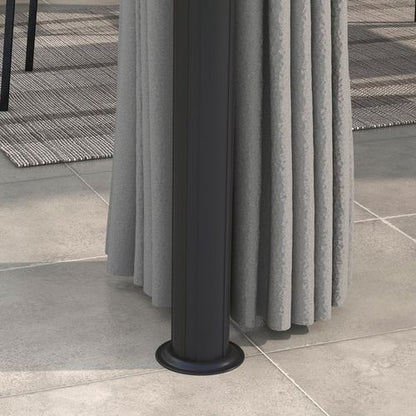 Outsunny 3 x 3(m) Patio Gazebo Garden Shelter w/ Mosquito Netting, Light Grey