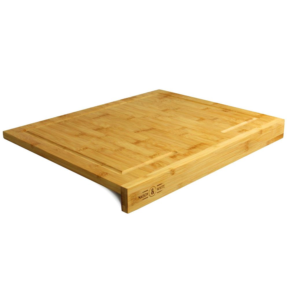 Bamboo Counter Edge Chopping Board | Anti-Slip & Durable | Maison & White