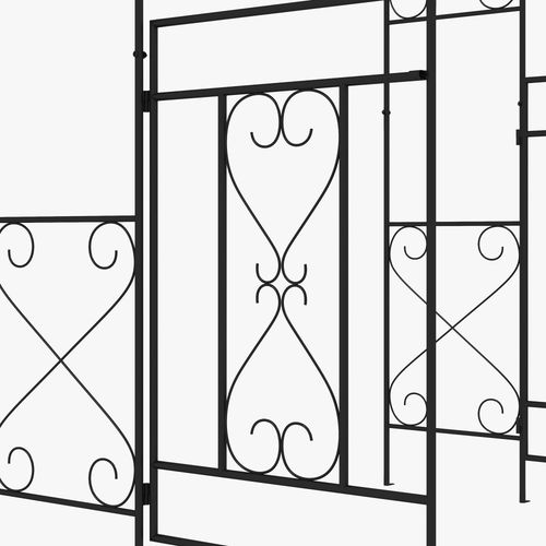 Outsunny Metal Garden Arch with Double Gate, Garden Arbor Climbing Plants