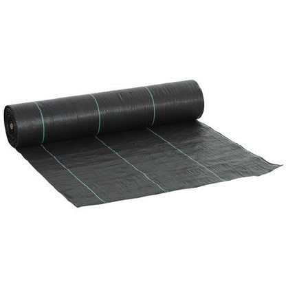 Outsunny 2m x 90m Weed Control Membrane, Heavy Duty Weed Barrier Fabric
