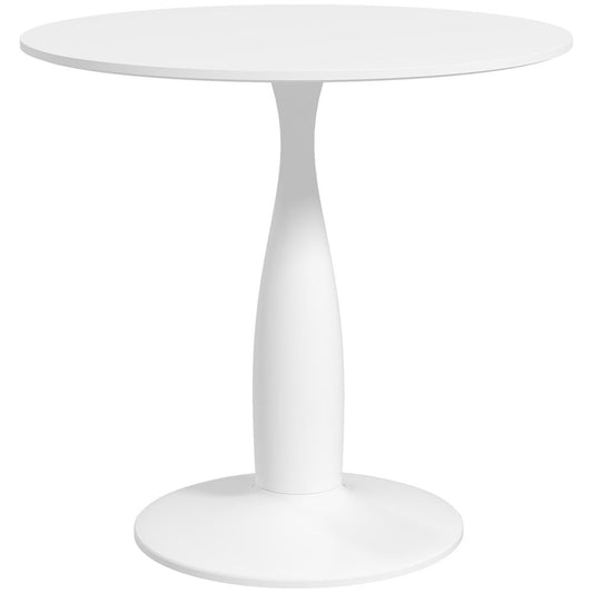 Homcom Round Dining Table with Steel Base for Living Room, Dining Room