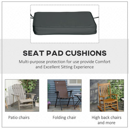 Outsunny Set of 6 Chair Cushion Seat Pads - Outdoor Grey
