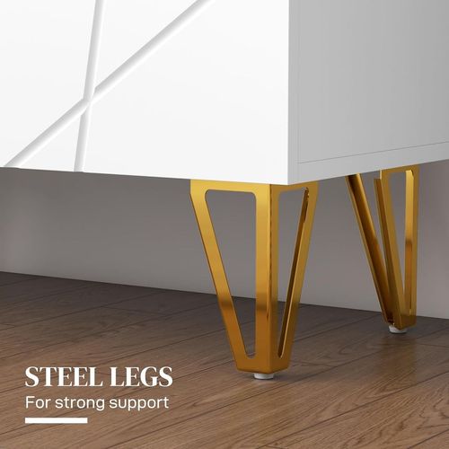 HOMCOM Shoe Storage Cabinet with Soft-Close Hinges and Adjust Shelves