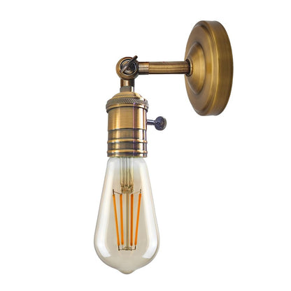 Vintage Industrial Wall Sconce - Yellow Brass Industrial Wall Light Fixture - High Quality & Easy Installation