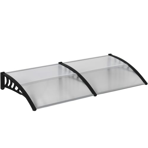 Outsunny Door Canopy Outdoor Awning Rain Shelter for Window Porch, Clear