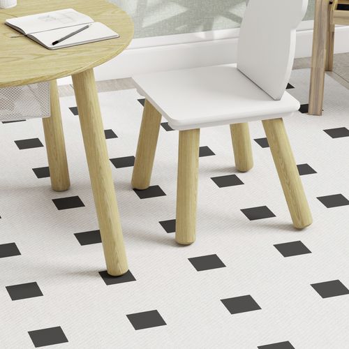 AIYAPLAY 3 Pieces Toddler Table and Chair Set w/ Centre Mesh Bag