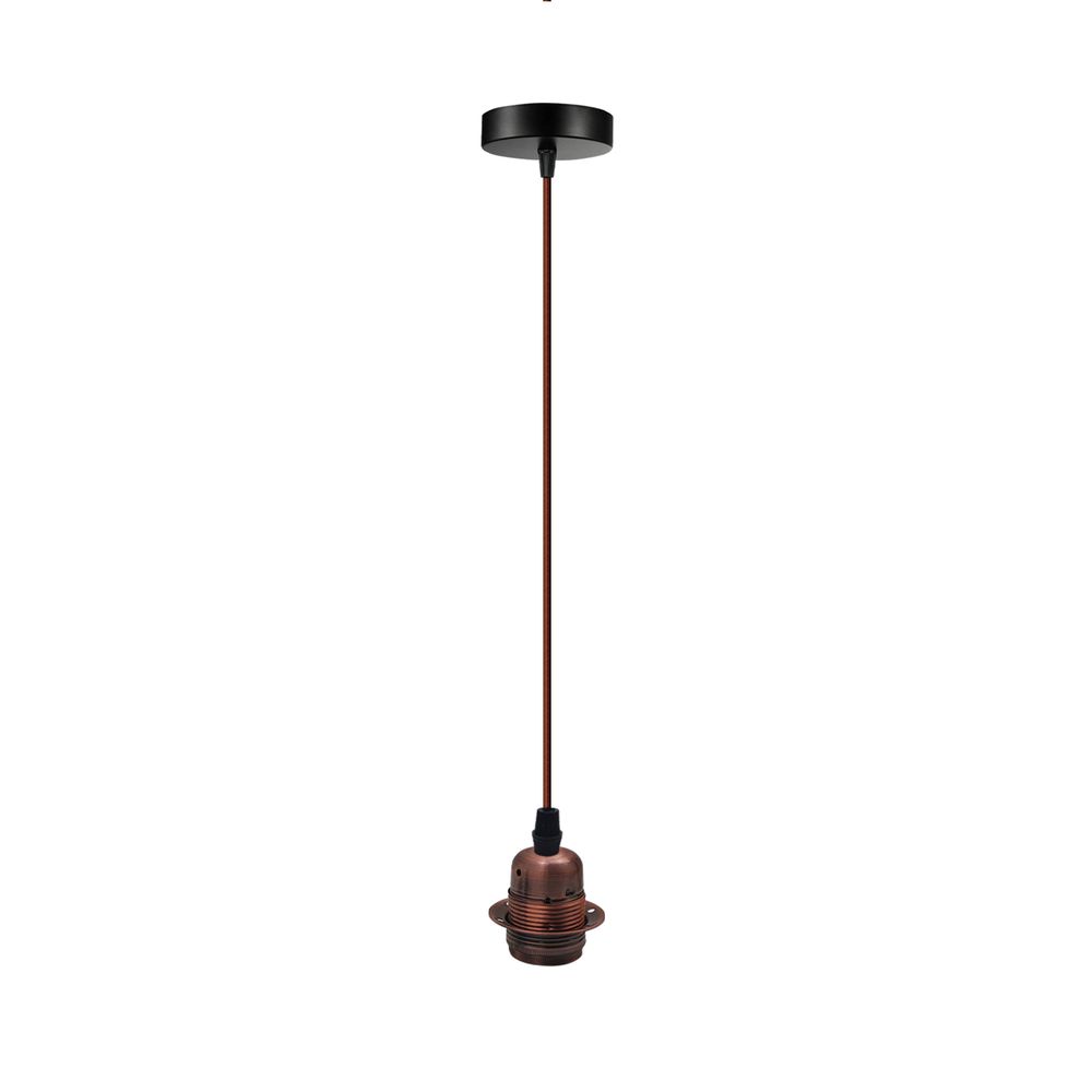 Vintage Industrial Copper Pendant Light Fitting, lampshade Holder Fitting  Set with 2m Cable.