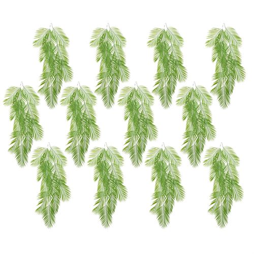 Pack of 12 x 120cm Artificial Hanging Palm Leaves Plant