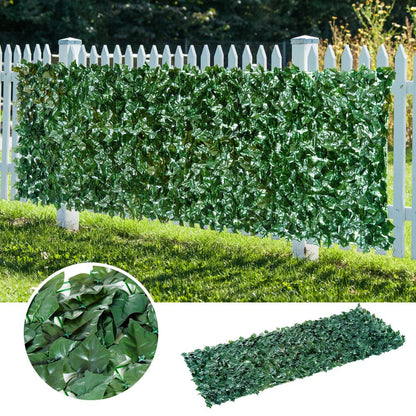 Outsunny Artificial Leaf Screen Panel - Dark Green