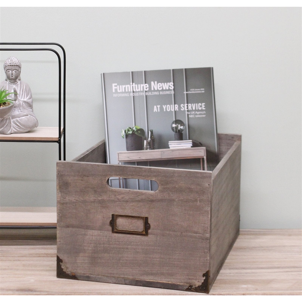 Premium Wooden Office Storage Box, 26x32x20cm. High Quality & Durable. Ideal for Home Offices, School & Homework Areas.