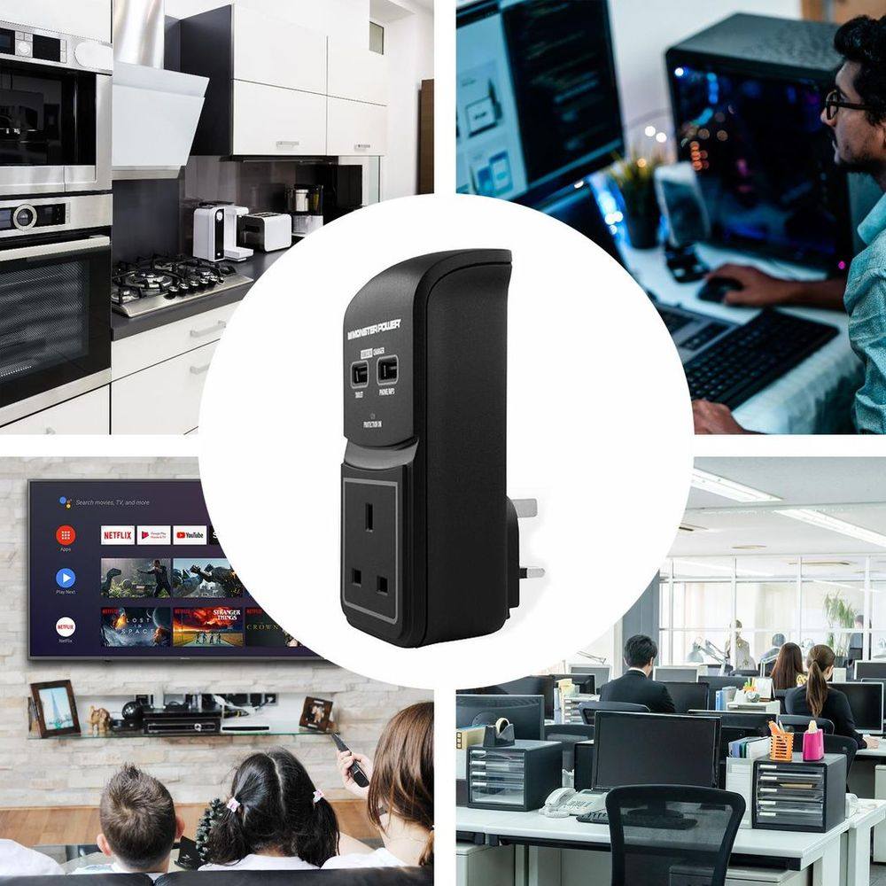 Power Core 100 1 Port USB Surge Protected Socket