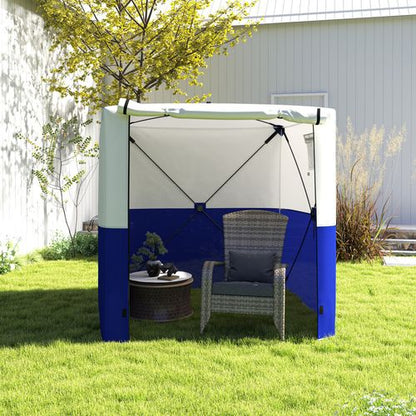 Outsunny 2 x 2m Pop Up Gazebo with Sides Easy up Party Tent, Blue