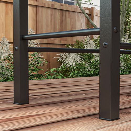 Outsunny Charcoal Spit Roasting Machine w/ 3-Tier Grill Grate & Foldable Shelves