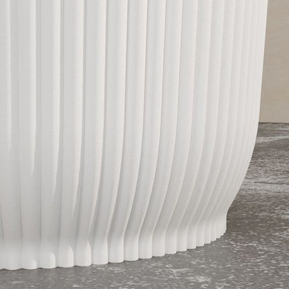 Outsunny Set of 2 Round Plant Pots Outdoor 22cm for Garden, White