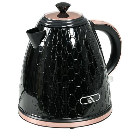 HOMCOM Electric Kettle, Fast Boil, 1.7L, 3kW, Swivel, Auto Shut-off, Black