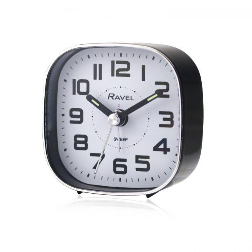 Ravel Petite Quartz Alarm Clock - Black RC038.3