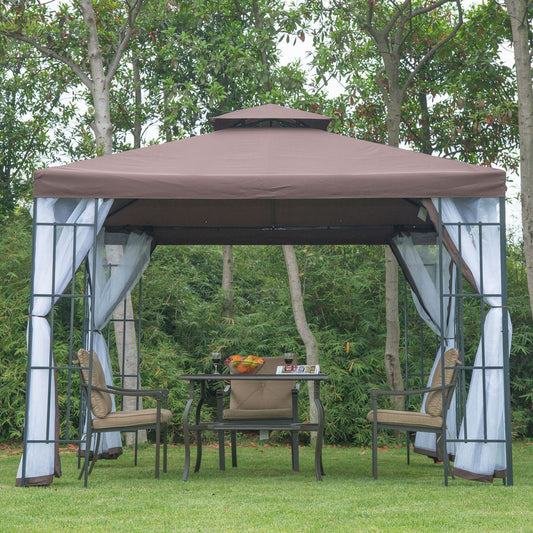 Premium 3x3m Gazebo Marquee - Metal, Party Tent Canopy - Steel Frame, UV Coating, Sturdy Construction