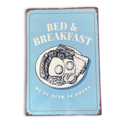 Vintage Metal Sign - Bed And Breakfast - Premium Quality