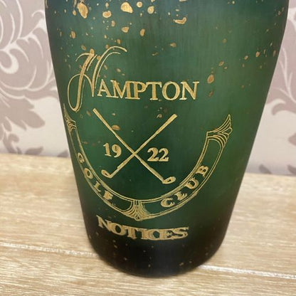 11" GLASS DECORATIVE VASE/BOTTLE