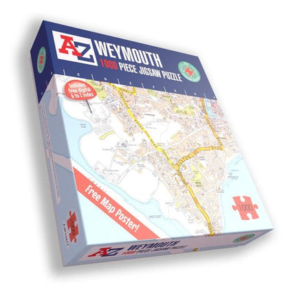 A to Z Map of Weymouth 1000 Piece Jigsaw Puzzle
