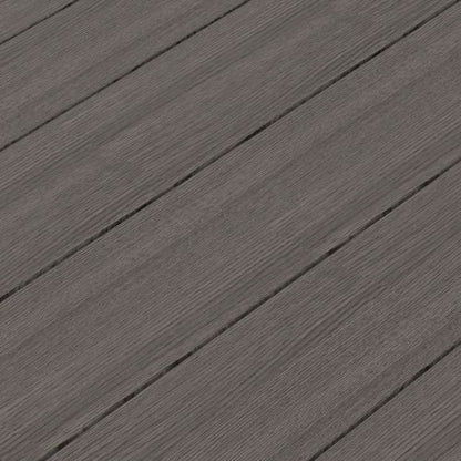 Outsunny Outdoor PE Rattan Dining Table w/ Wood-plastic Composite Top, Grey