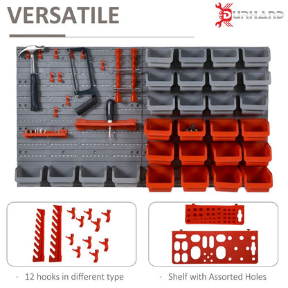 Maximize Storage Space with DURHAND Wall Unit - Tools & Hardware Organizer w/ Containers - High Quality & Easy to Install