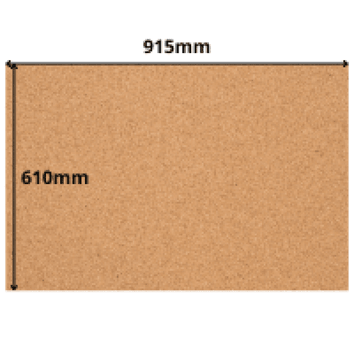Cork Sheet - 915x610mm - 1mm - Décor and DIY - Pack of 2