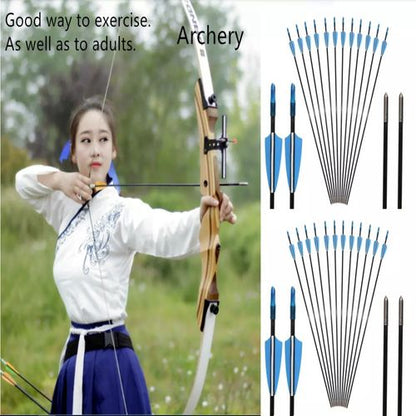 30x Fiberglass Archery Arrows for Compound&Recurve Bow Target Shooting Practice