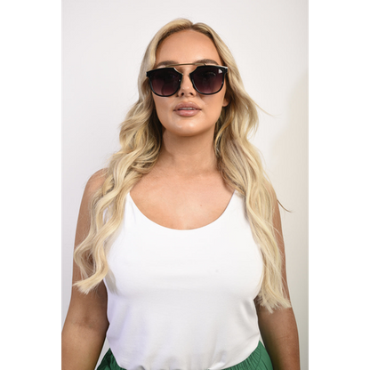 Brow-Bar Cat Eye Sunglasses