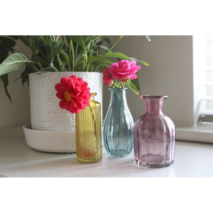 Premium Boho Glass Vases - Set of 3 | Colorful & Elegant Décor