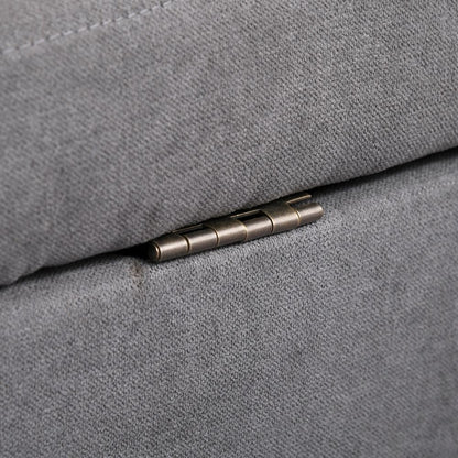 HOMCOM Compact Loveseat Sofa - 2 Seater with Storage & Wood Legs in Grey