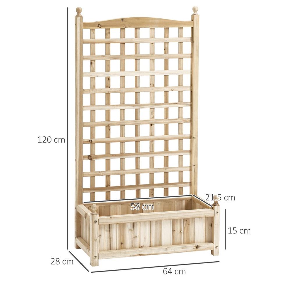 Premium Outsunny Raised Bed with Trellis - Indoor/Outdoor Garden Planters - High-Quality & Versatile