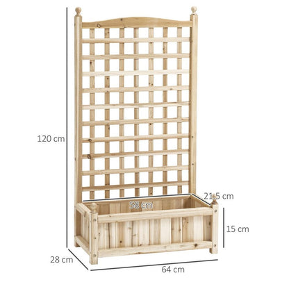 Premium Outsunny Raised Bed with Trellis - Indoor/Outdoor Garden Planters - High-Quality & Versatile