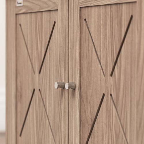 PawHut Cat Litter Box Enclosure, Litter Box Furniture, Walnut Brown