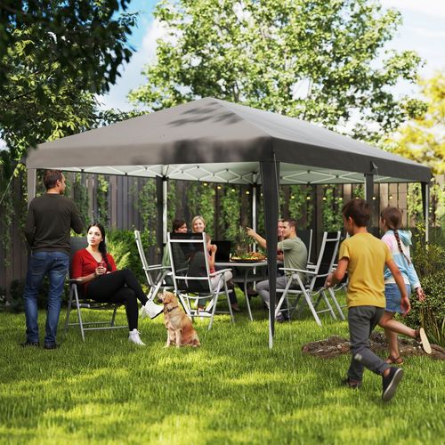 Outsunny 6 x 3(m) Pop Up Gazebo Patio Party Event Heavy Duty Canopy Grey